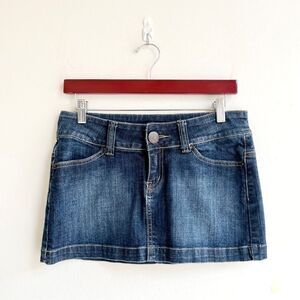 UB Jeans Vintage Y2K Dark Wash Jean Miniskirt